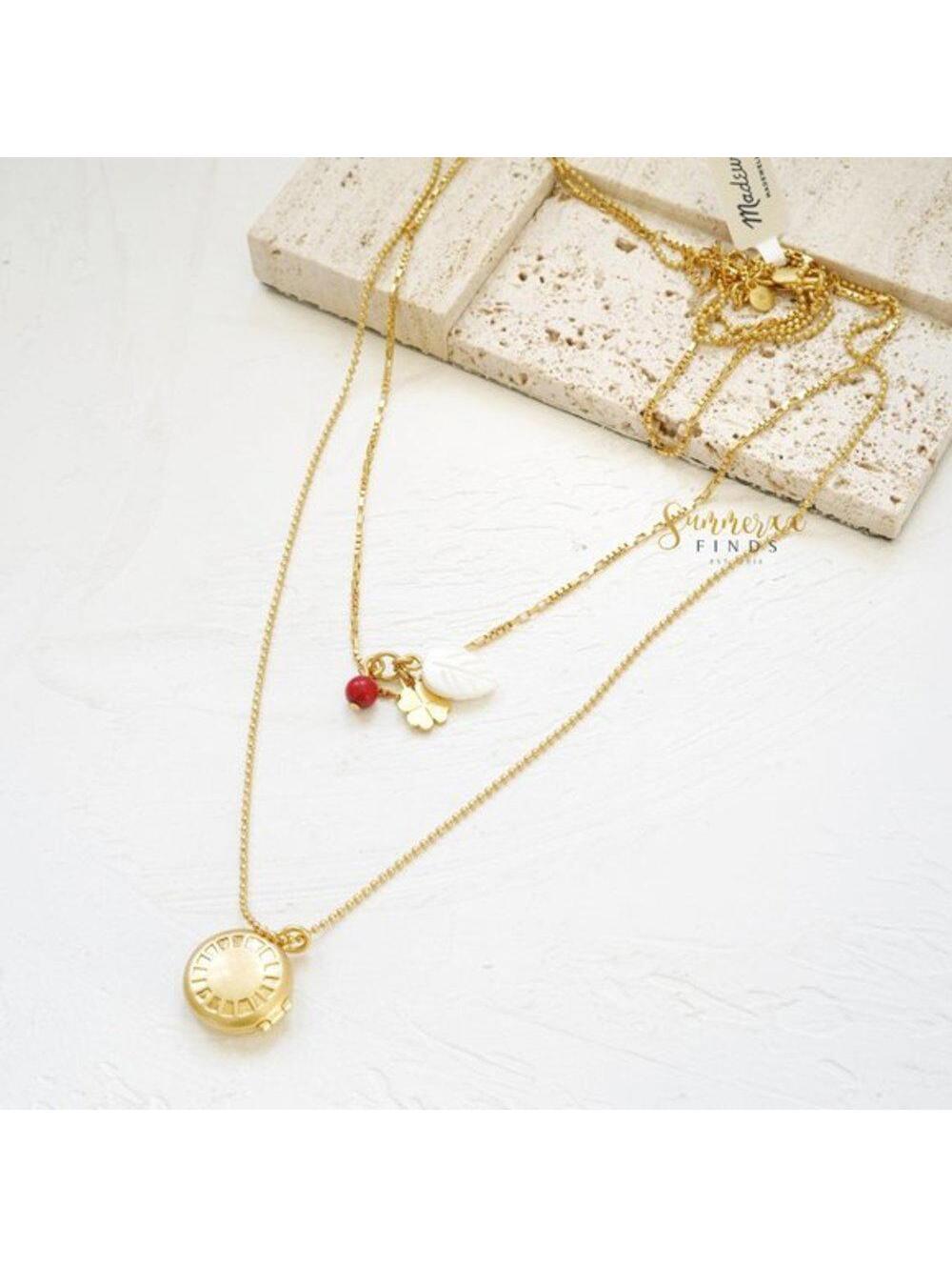 Madewell Engraved Locket Necklace - Picture 2 of 7